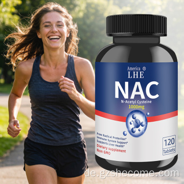 NAC-Tabletten, antioxidative Unterstützung der Leber und der Atemwege